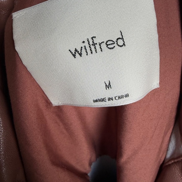 Aritzia Wilfred Vegan Leather Shirt Jacket Size Medium - Picture 3 of 6